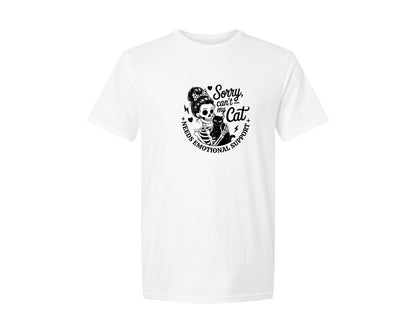 brand:Generic|color:White|Girls Skeleton Cat Introvert Quotes Graphic T-Shirt
