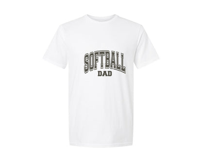 brand:Generic|color:White|Softball Dad Varsity Graphic T-Shirt