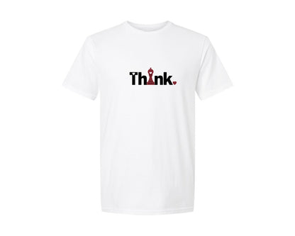 brand:Generic|color:White|Think Valentine Chess Lover Shirt Graphic T-Shirt