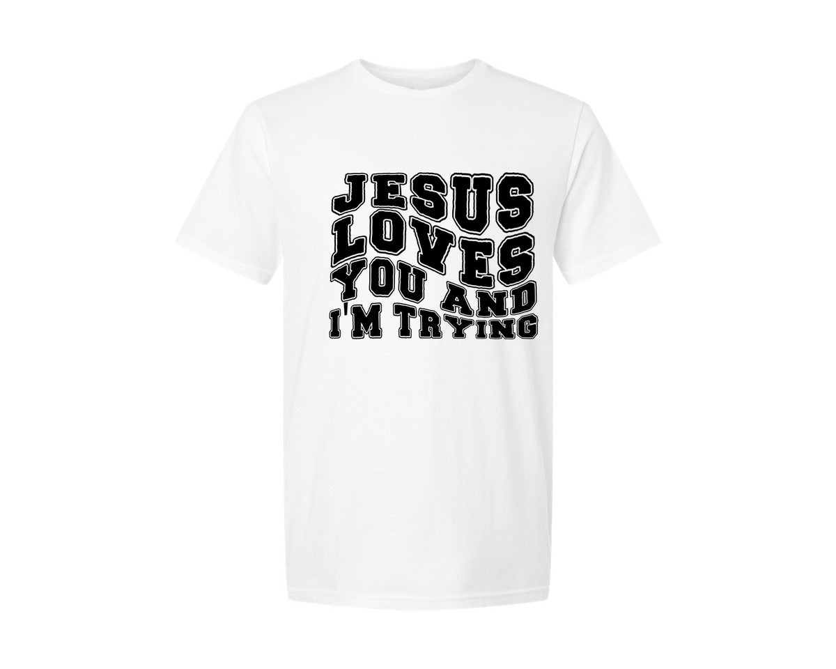 brand:Generic|color:White|Jesus God Religious 3 Graphic T-Shirt