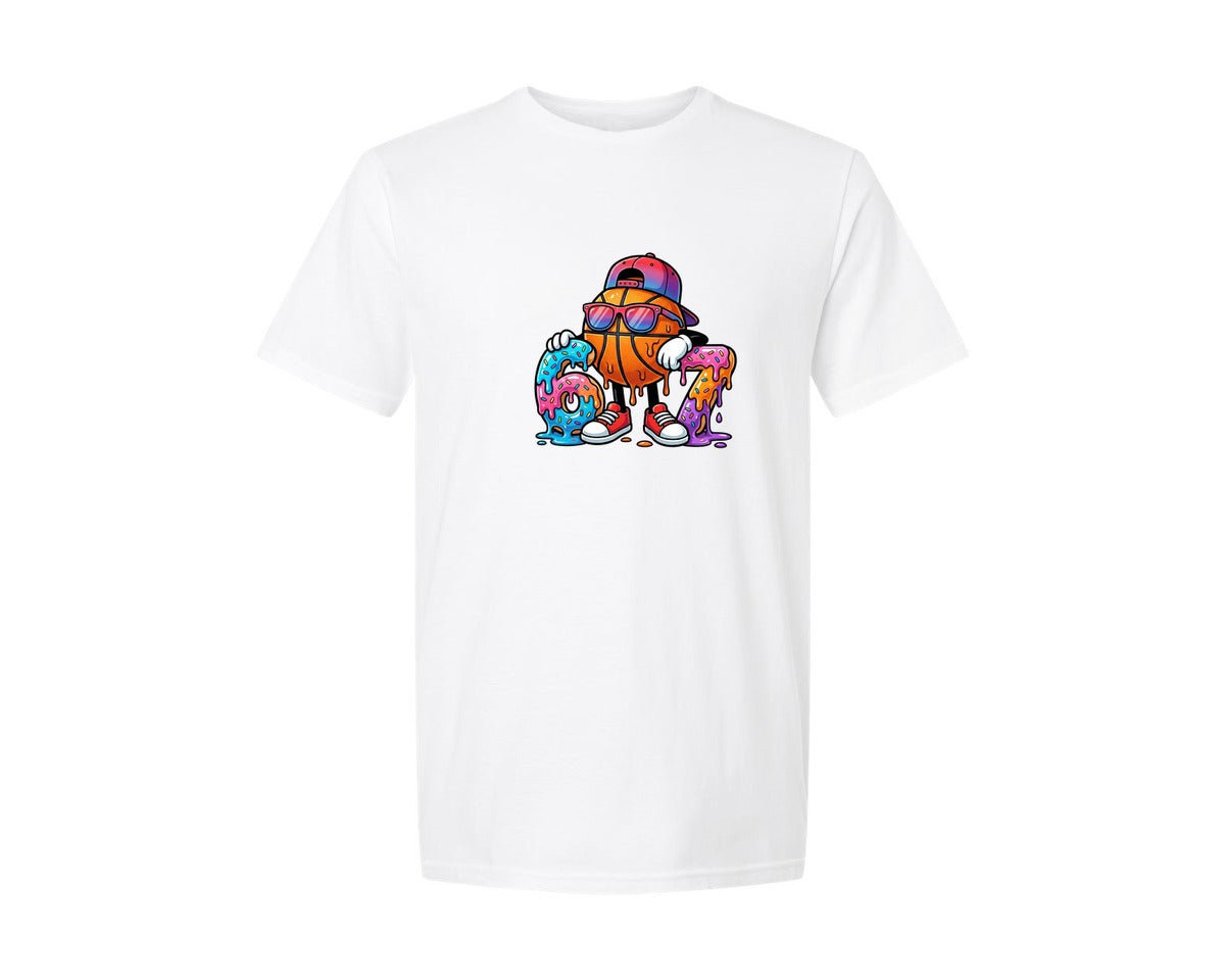 brand:Generic|color:White|Basketball 6 7 Six Seven Meme Graphic T-Shirt