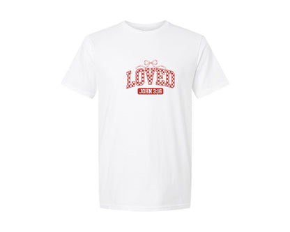 brand:Generic|color:White|Loved John 316 Valentine 2 Graphic T-Shirt
