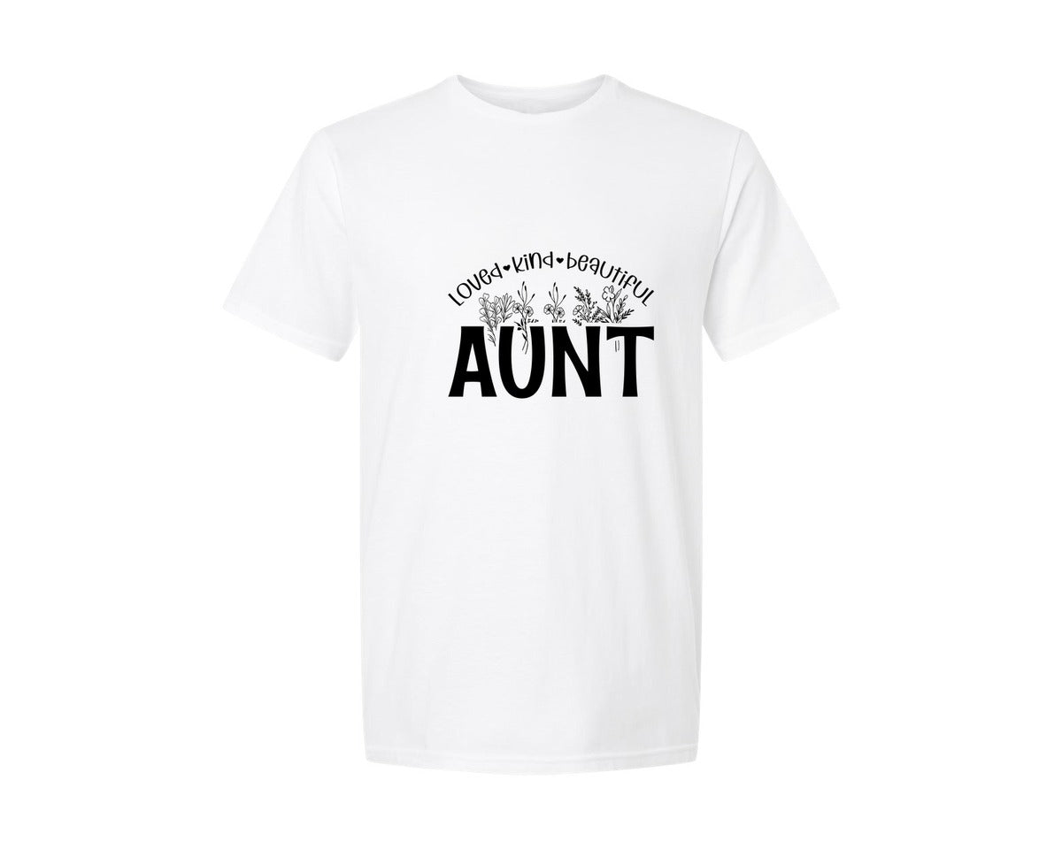 brand:Generic|color:White|Aunt Aunt Design Graphic T-Shirt