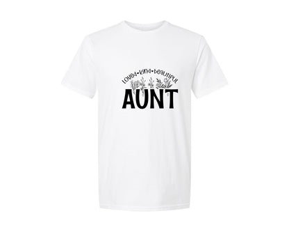 brand:Generic|color:White|Aunt Aunt Design Graphic T-Shirt