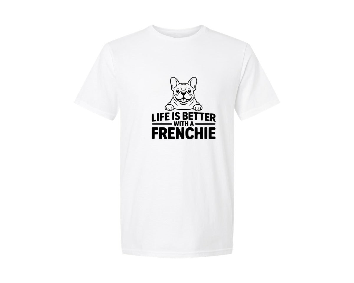 brand:Generic|color:White|Life Is Better With A French Bulldog 2 Graphic T-Shirt