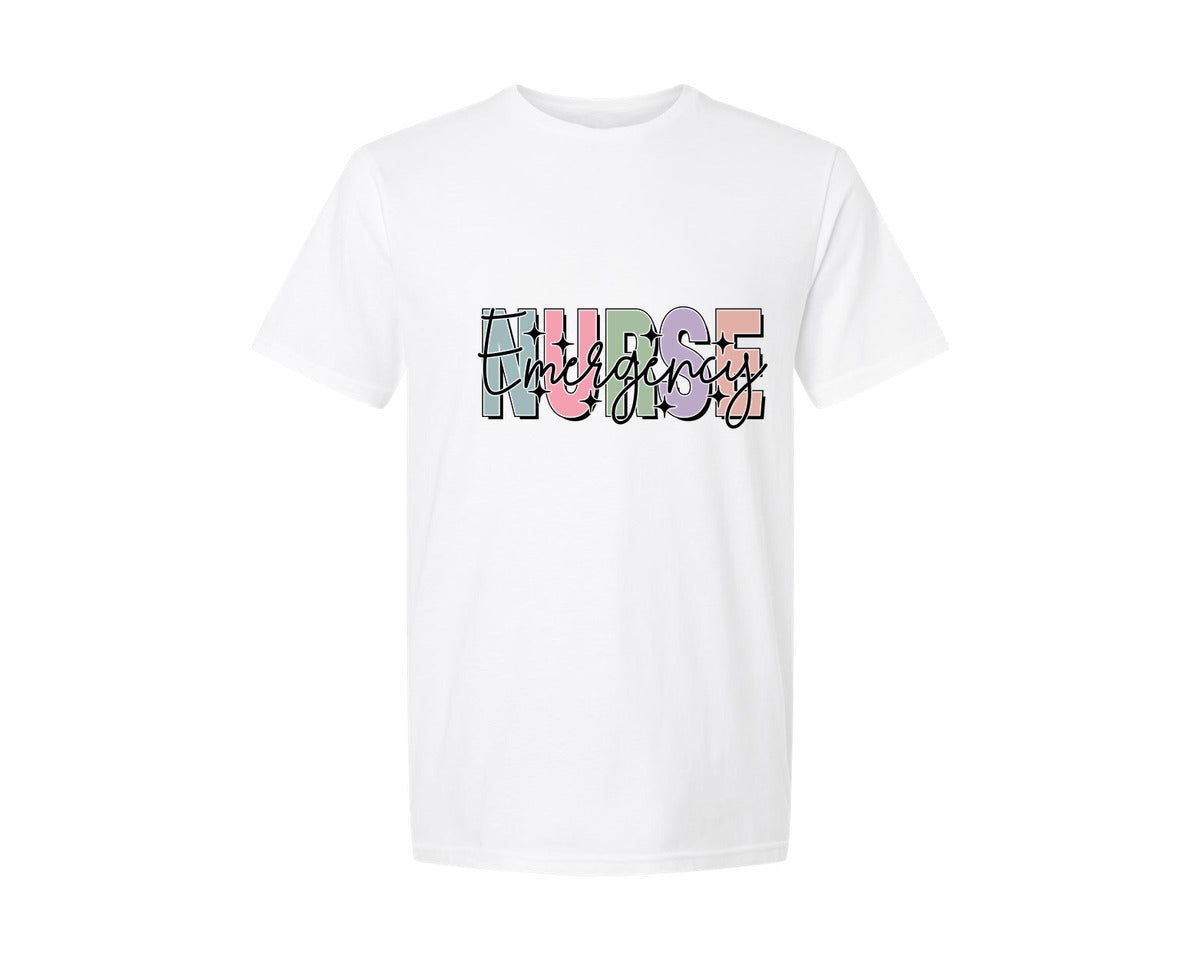 brand:Generic|color:White|Er Nurse Design Emergency Nurse Graphic T-Shirt