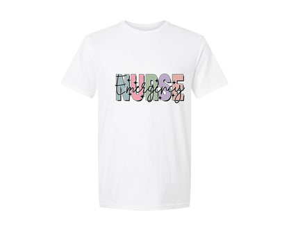 brand:Generic|color:White|Er Nurse Design Emergency Nurse Graphic T-Shirt