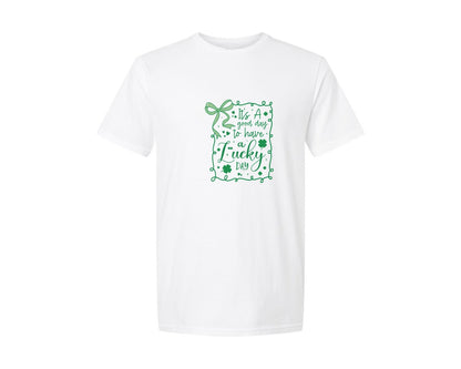 brand:Generic|color:White|Its A Good Day To Have A Lucky Day 35 Graphic T-Shirt