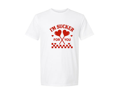 brand:Generic|color:White|Im A Sucker For You 11 Graphic T-Shirt