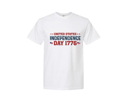 brand:Comfort Colors|color:White|American Independence Day T Shirt Design 14 Graphic T-Shirt