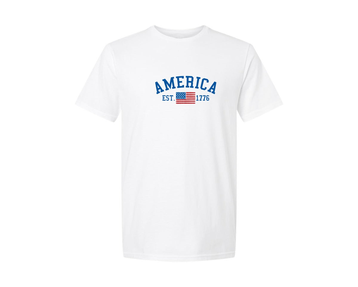 brand:Generic|color:White|American Flag Usa United States Of Ameri Graphic T-Shirt