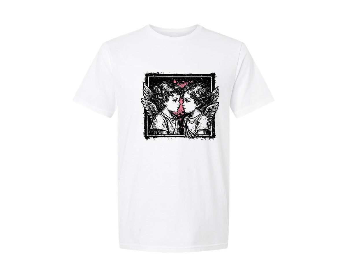 brand:Generic|color:White|Cupid Valentine Love Graphic T-Shirt