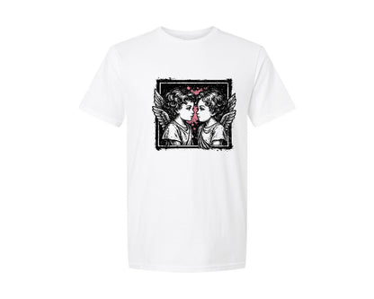 brand:Generic|color:White|Cupid Valentine Love Graphic T-Shirt