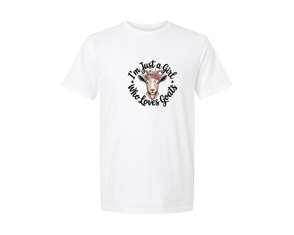brand:Generic|color:White|Cute Floral Goat T Shirt Design Graphic T-Shirt
