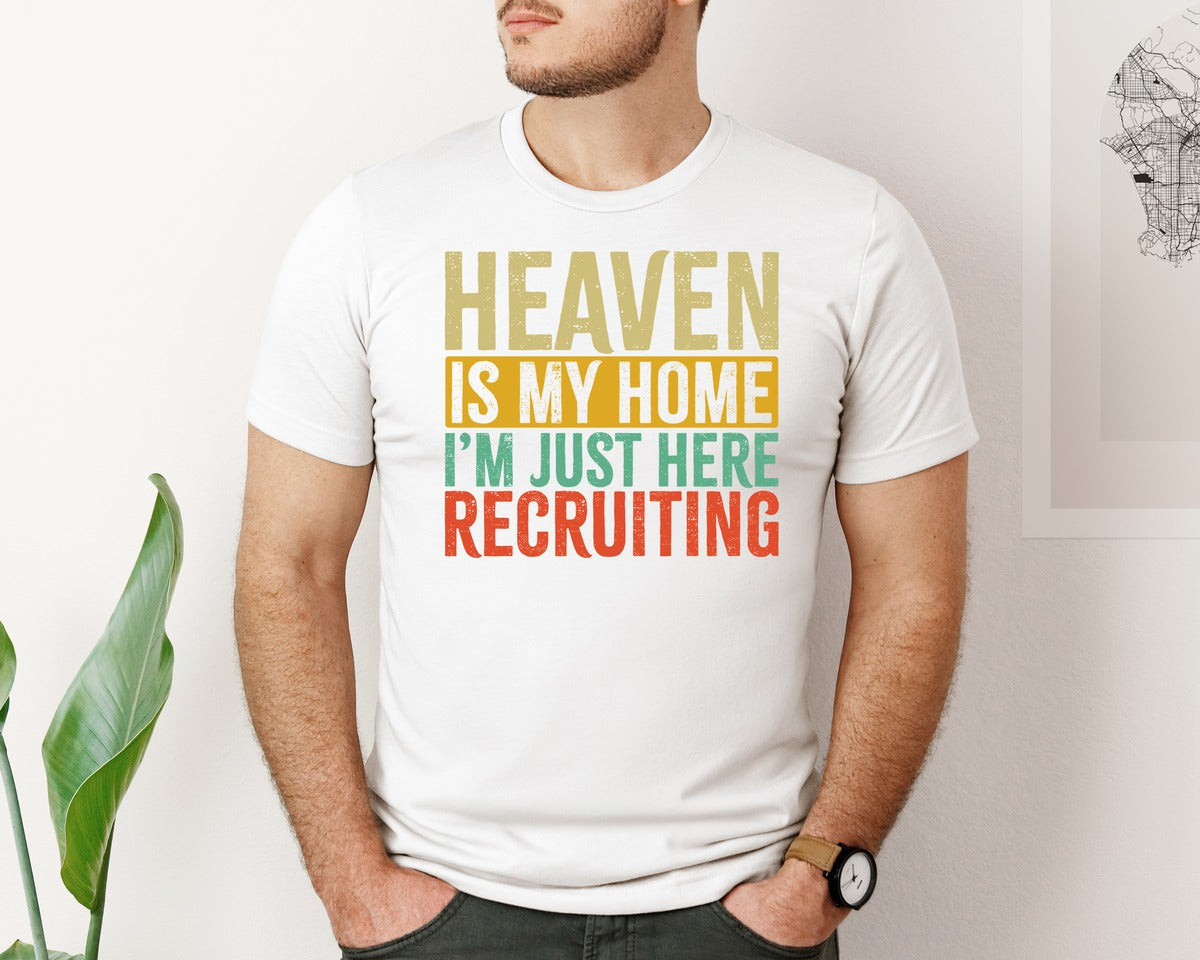 brand:Bella Canvas|color:White|Heaven Is My Home Christian Religious 2 Graphic T-Shirt
