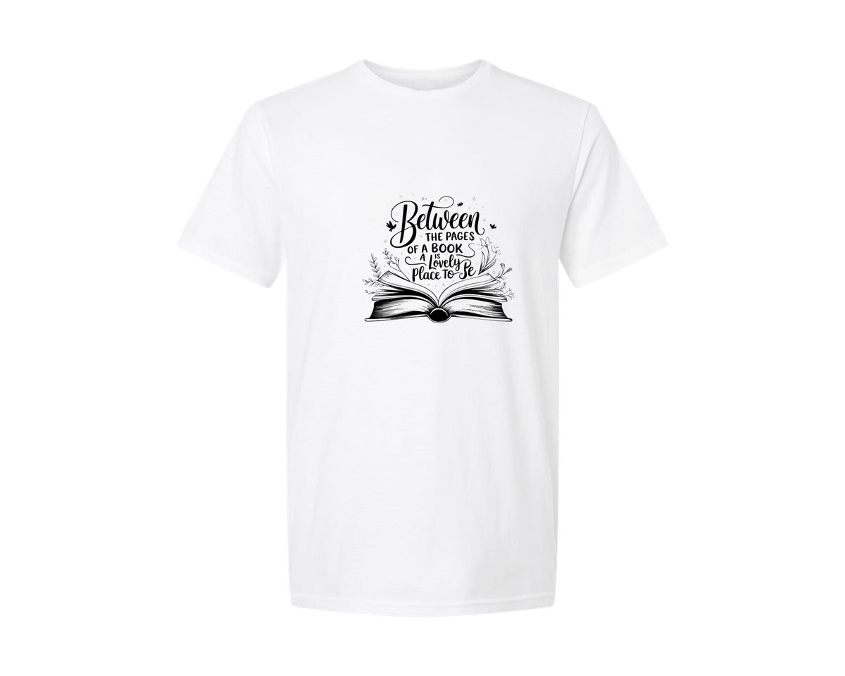 brand:Generic|color:White|Between The Pages Of A Book Is A Lovely 24 Graphic T-Shirt