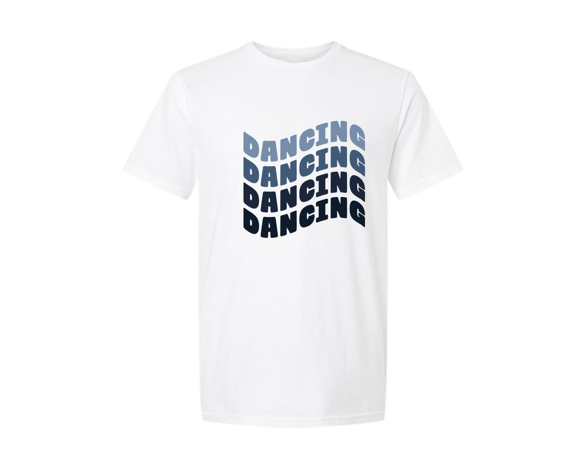 brand:Generic|color:White|Retro Dancing T Shirt Design Vector Graphic T-Shirt