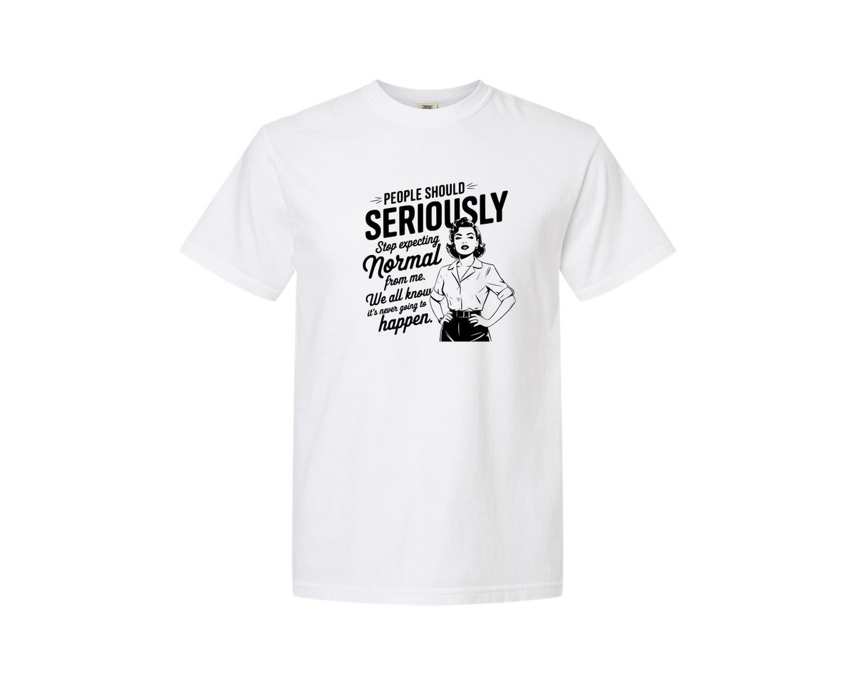 brand:Comfort Colors|color:White|Vintage Funny Trendy Woman Shirt Design Graphic T-Shirt