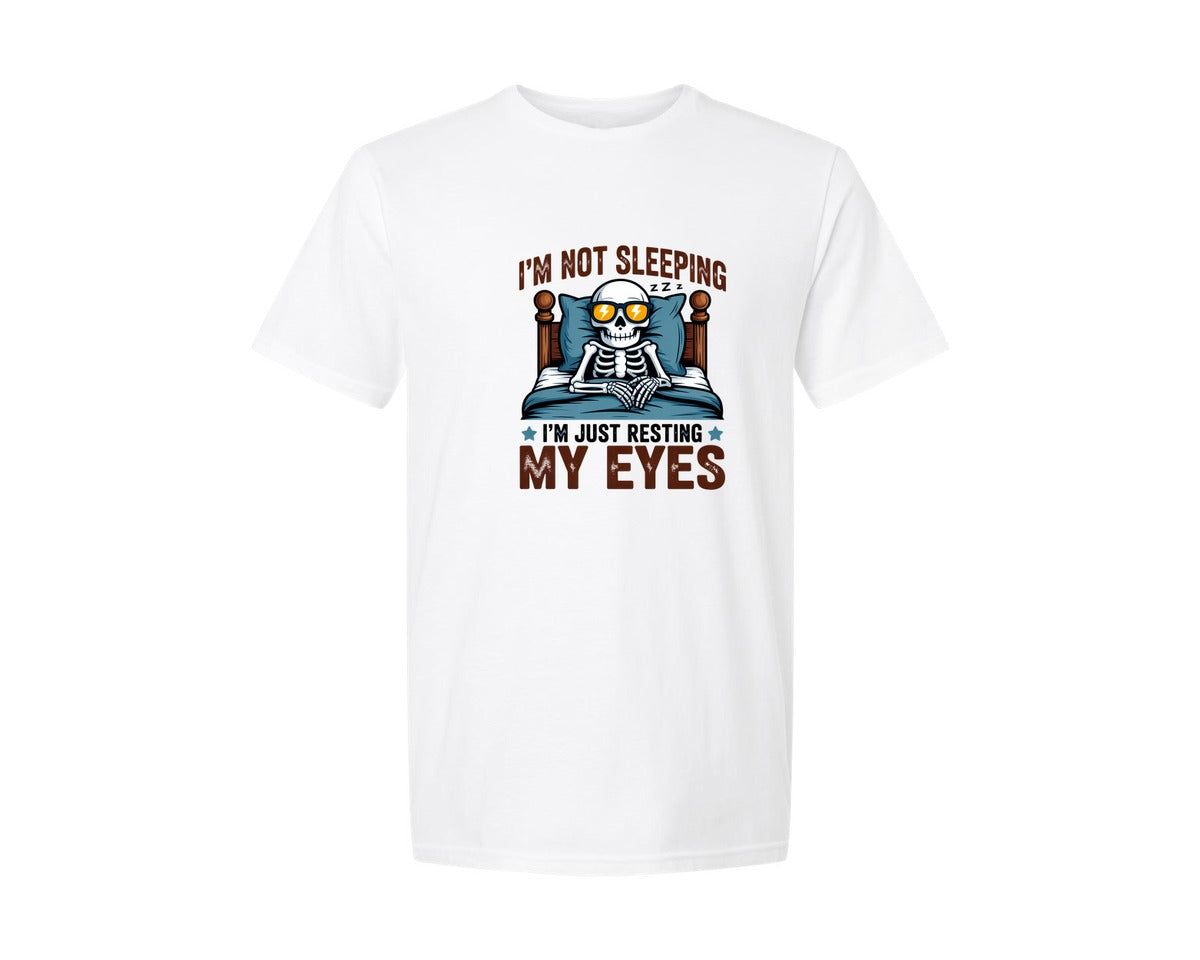 brand:Generic|color:White|Im Just Resting My Eyes 4 Graphic T-Shirt