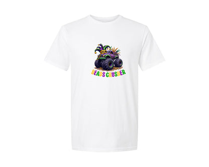 brand:Generic|color:White|Kids Monster Truck Beads Crusher Shirt Graphic T-Shirt