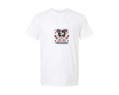 brand:Generic|color:White|Little Miss Firecracker 6 Graphic T-Shirt