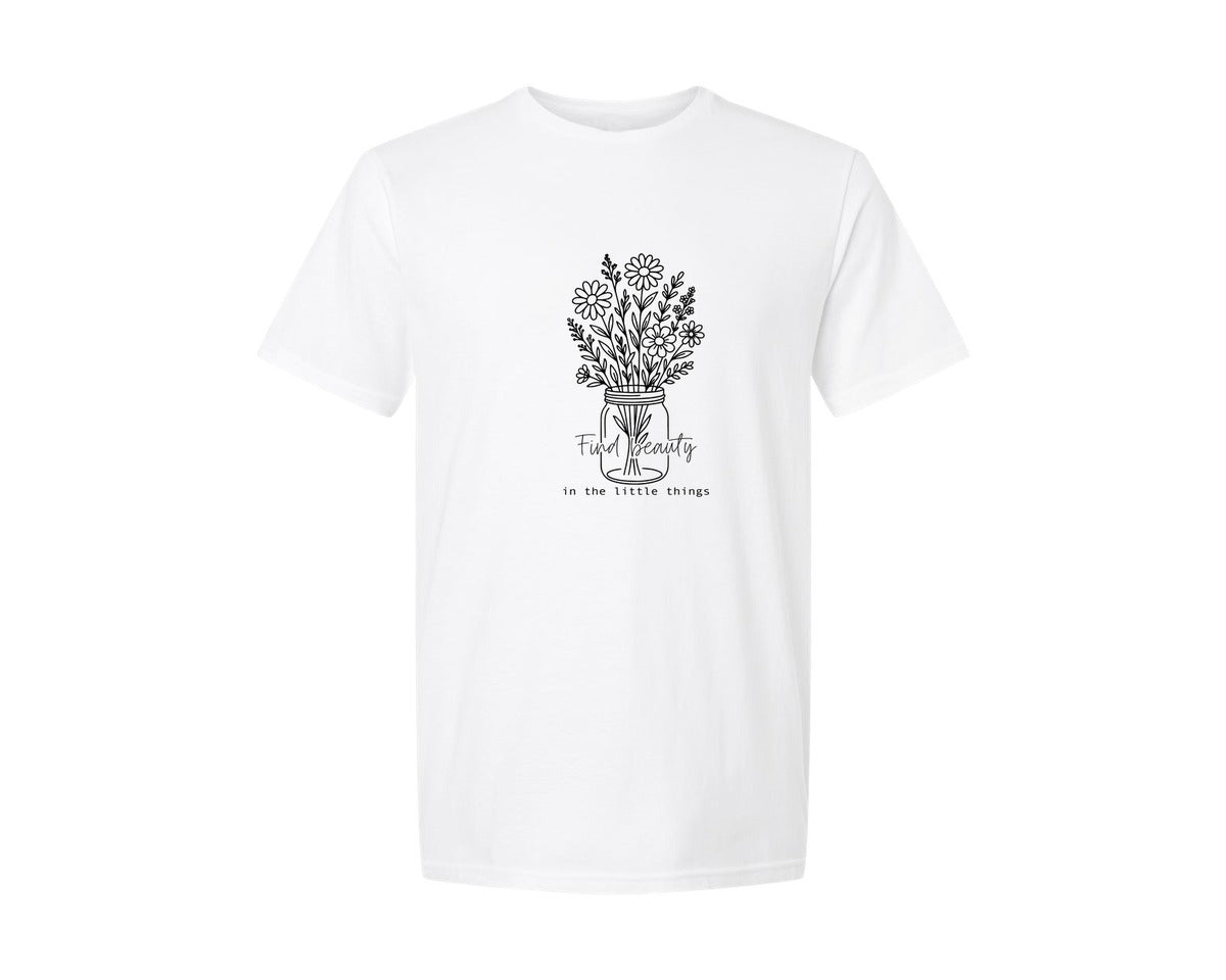 brand:Generic|color:White|Motivational Floral Quote Vintage Graphic T-Shirt