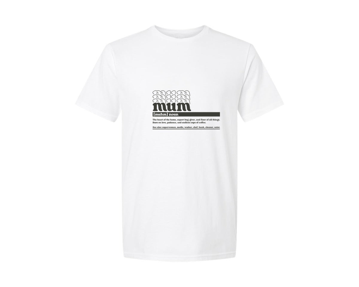 brand:Generic|color:White|Mother Mum Funny Definition Graphic T-Shirt