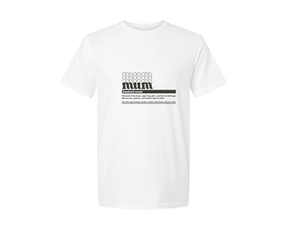 brand:Generic|color:White|Mother Mum Funny Definition Graphic T-Shirt