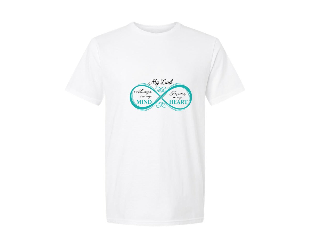 brand:Generic|color:White|My Dad Infinity Memory Design Graphic T-Shirt