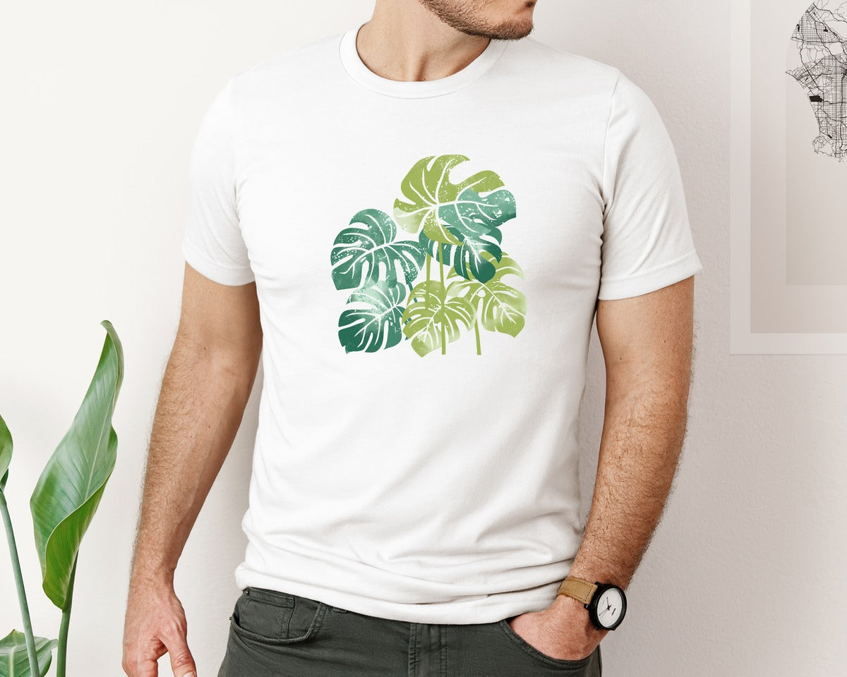 brand:Bella Canvas|color:White|Plant Lovers Design Graphic T-Shirt