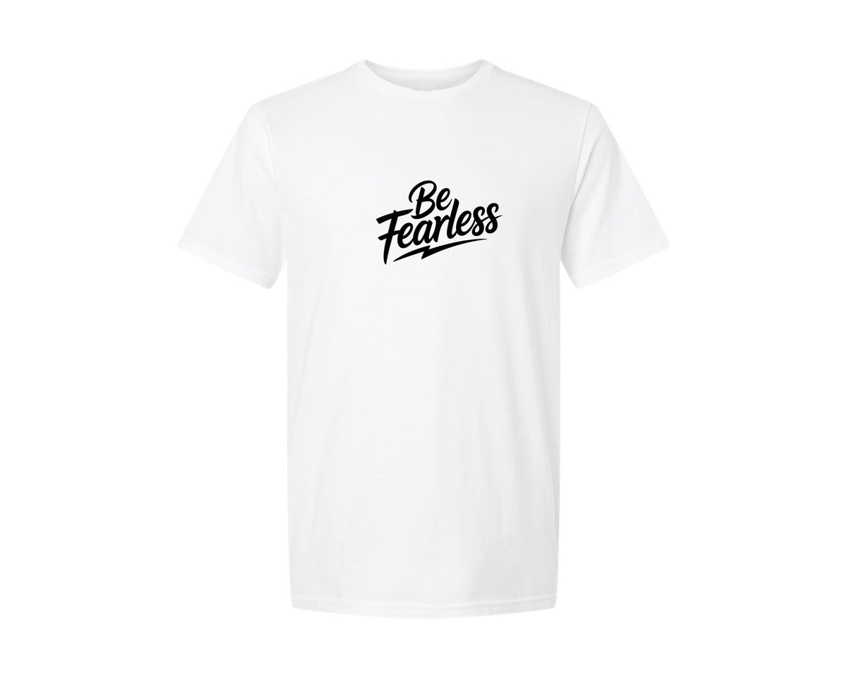 brand:Generic|color:White|Be Fearless Quote Graphic T-Shirt
