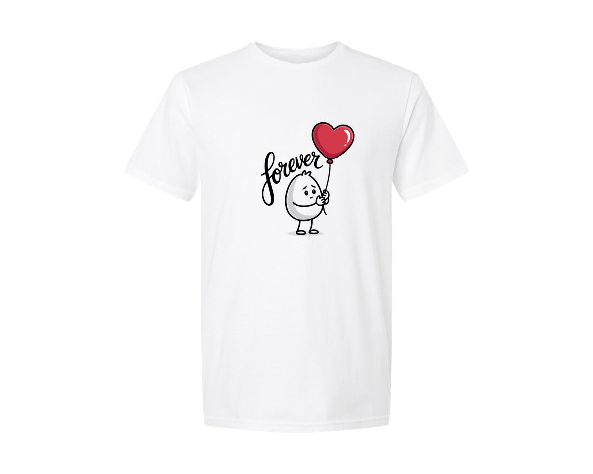 brand:Generic|color:White|Forever Together Valentine Couple Graphic T-Shirt