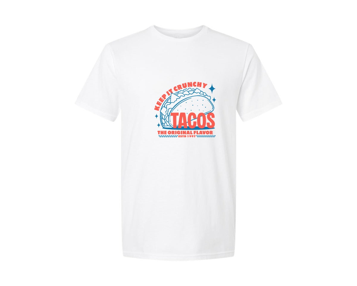 brand:Generic|color:White|Retro Taco Illustration Print Design Graphic T-Shirt