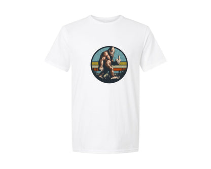brand:Generic|color:White|Bigfoot Middle Finger Shirt Graphic T-Shirt