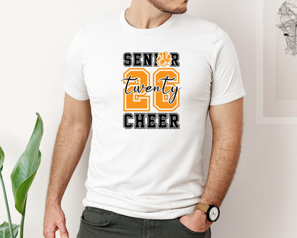 brand:Bella Canvas|color:White|Cheer Senior Class Of 2026 Graphic T-Shirt