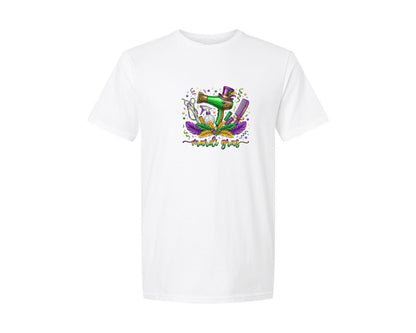 brand:Generic|color:White|Mardi Gras Hairdresser Graphic T-Shirt