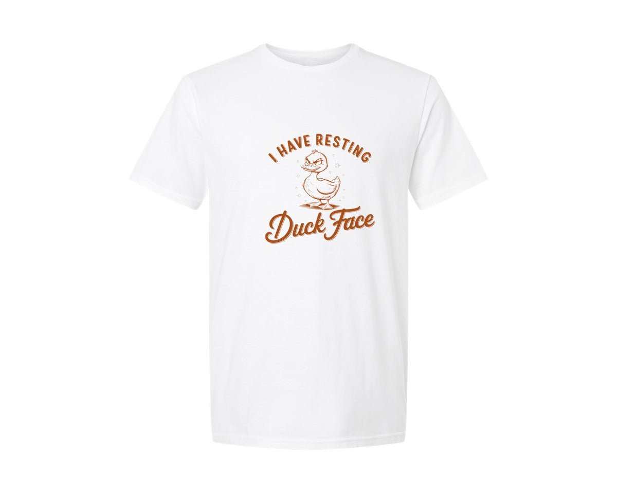 brand:Generic|color:White|I Have Resting Duck Face Design Graphic T-Shirt