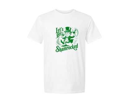 brand:Generic|color:White|Lets Get Shamrocked Design 7 Graphic T-Shirt