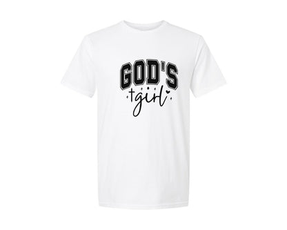 brand:Generic|color:White|Gods Girl Jesus Christian Graphic T-Shirt