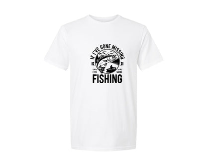 brand:Generic|color:White|If Ive Gone Missing Ive Gone Fishing T Graphic T-Shirt