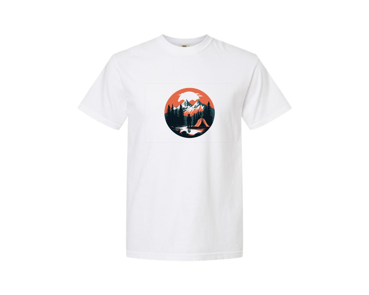 brand:Comfort Colors|color:White|Camping T Shirt Vector Design 6 Graphic T-Shirt
