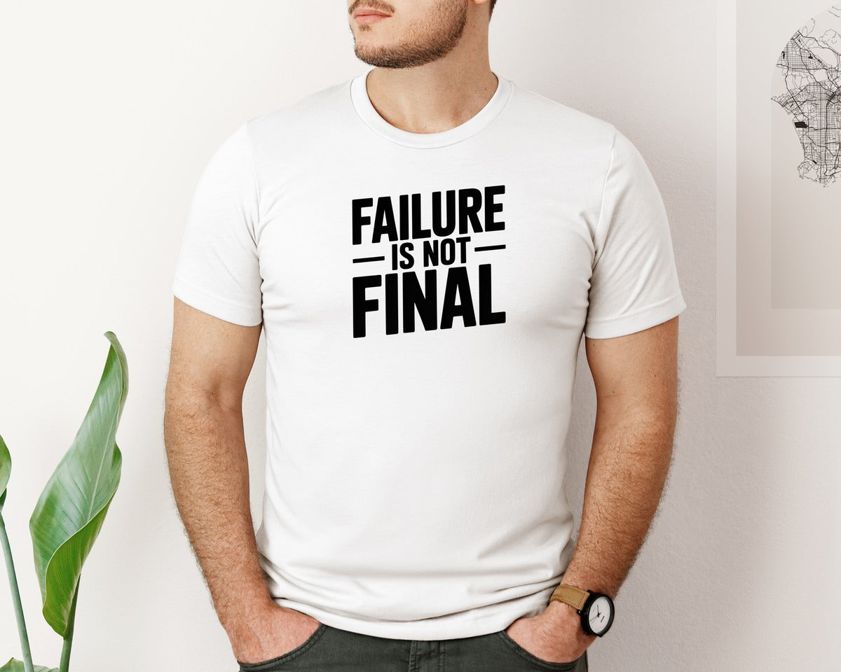 brand:Bella Canvas|color:White|Failure Is Not Final Graphic T-Shirt