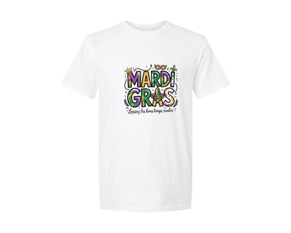 brand:Generic|color:White|Preppy Mardi Gras Mardi Gras 5 Graphic T-Shirt