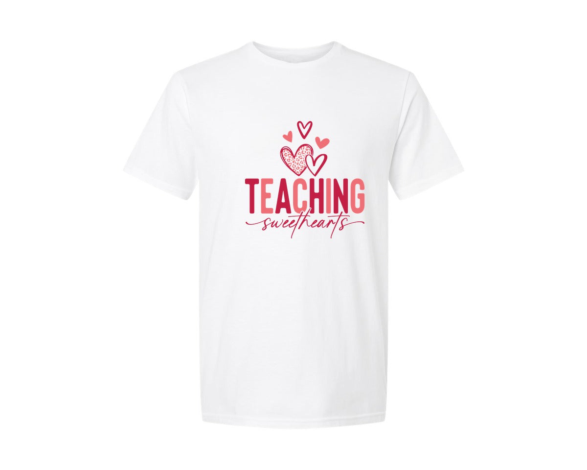 brand:Generic|color:White|Teacher Valentine Teaching Sweethearts 6 Graphic T-Shirt