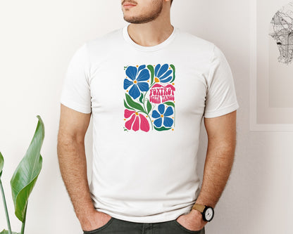 brand:Bella Canvas|color:White|Foxtrot Delta Tango Floral Graphic T-Shirt