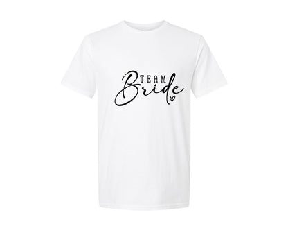 brand:Generic|color:White|Team Bride Bridal Party Graphic T-Shirt