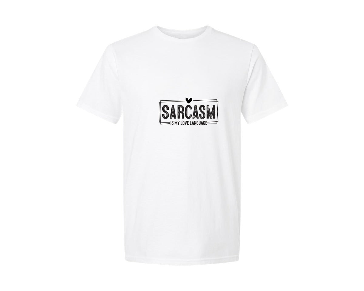 brand:Generic|color:White|Sarcasm Is My Love Language Funny I Graphic T-Shirt