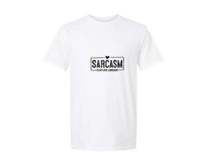 brand:Generic|color:White|Sarcasm Is My Love Language Funny I Graphic T-Shirt