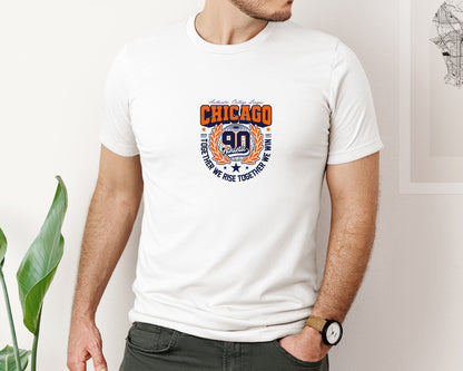 brand:Bella Canvas|color:White|Chicago Varsity Athletic T Shirt Design Graphic T-Shirt
