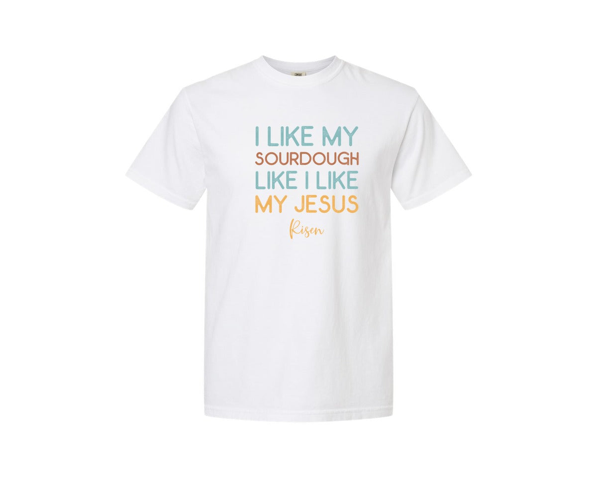 brand:Comfort Colors|color:White|Sourdough T Shirt Graphic T-Shirt
